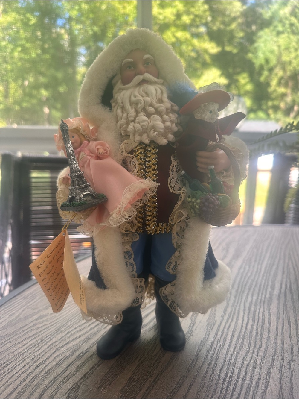 Vintage Kurt Adler, Fabergé musical French Pere Noel Santa Claus world of Santa